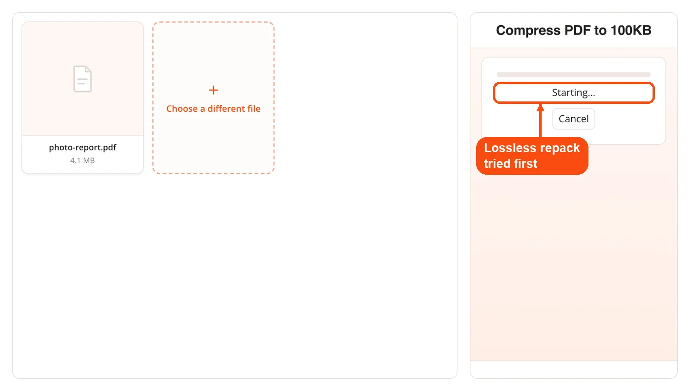Lossless repack tried first