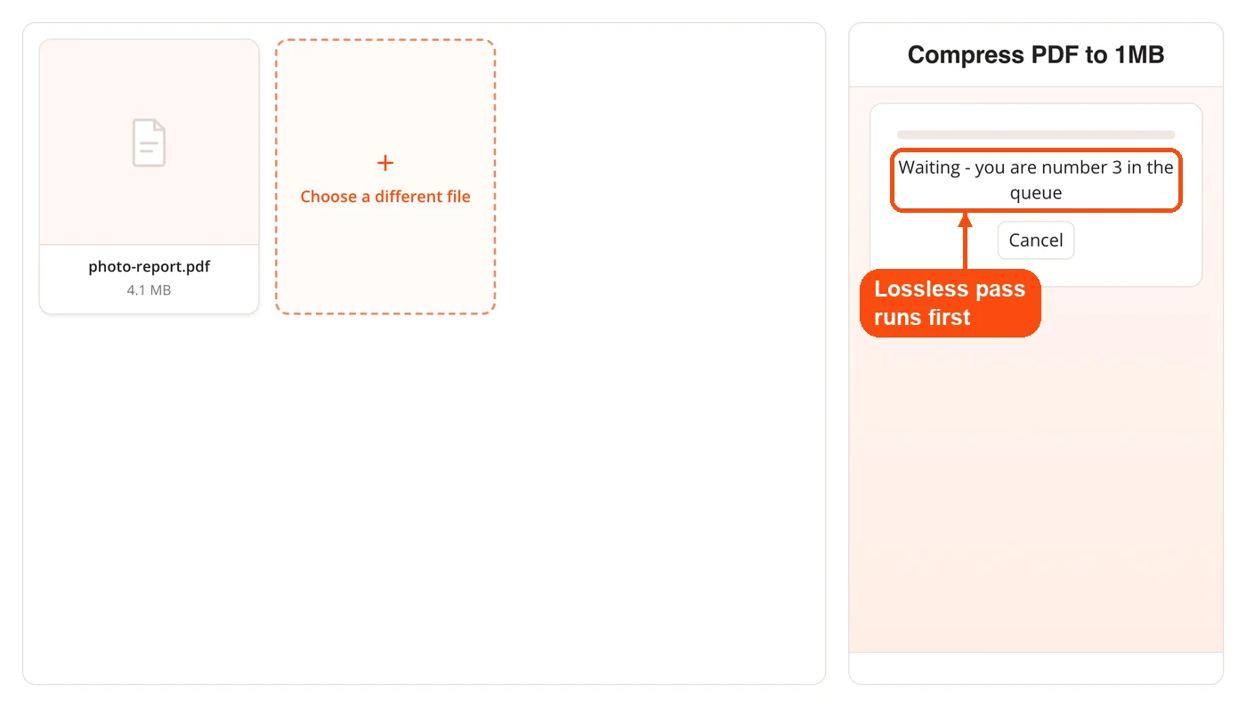 Lossless pass running on the server