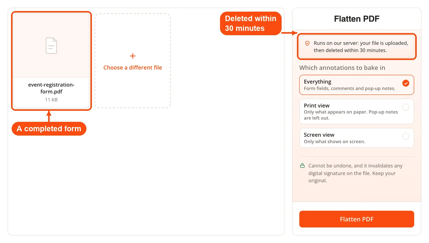Filled form PDF added for upload