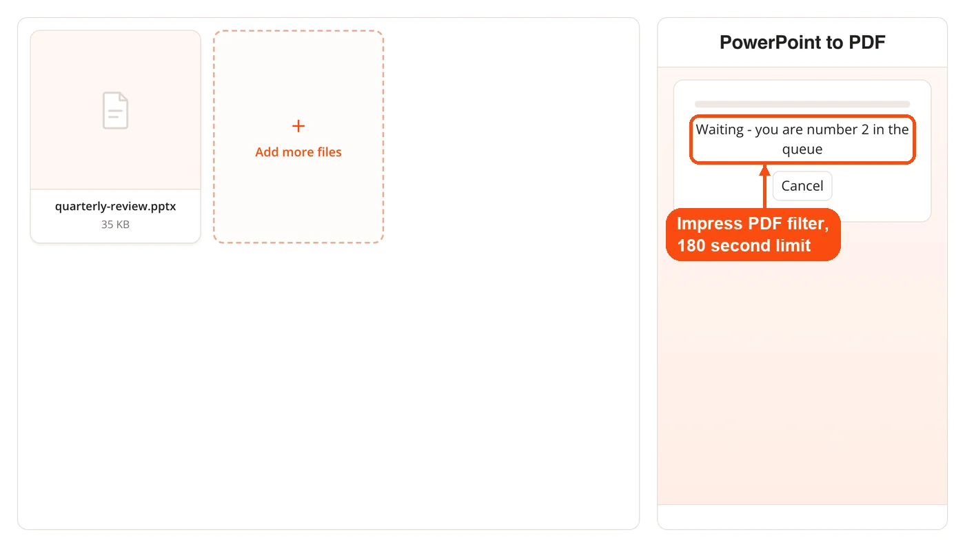 Deck converting on the server