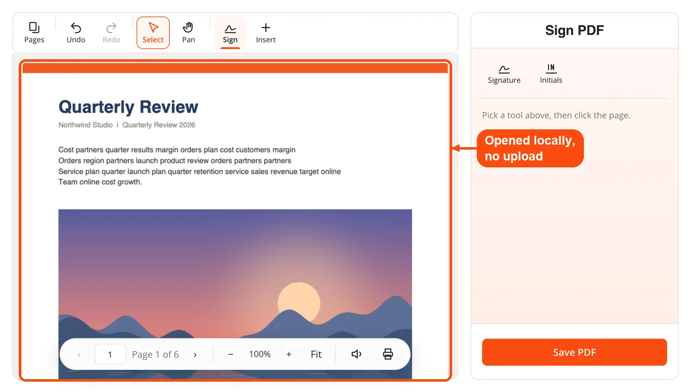 Contract opened in the browser
