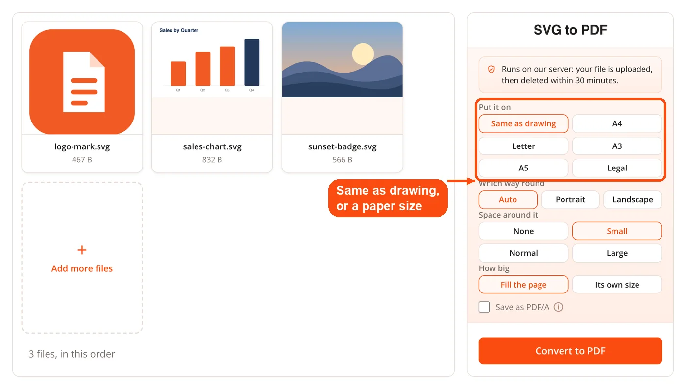 Put it on option for page size