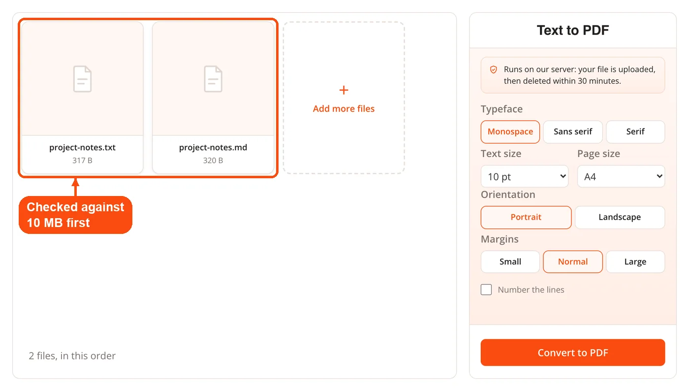 Text and Markdown files added