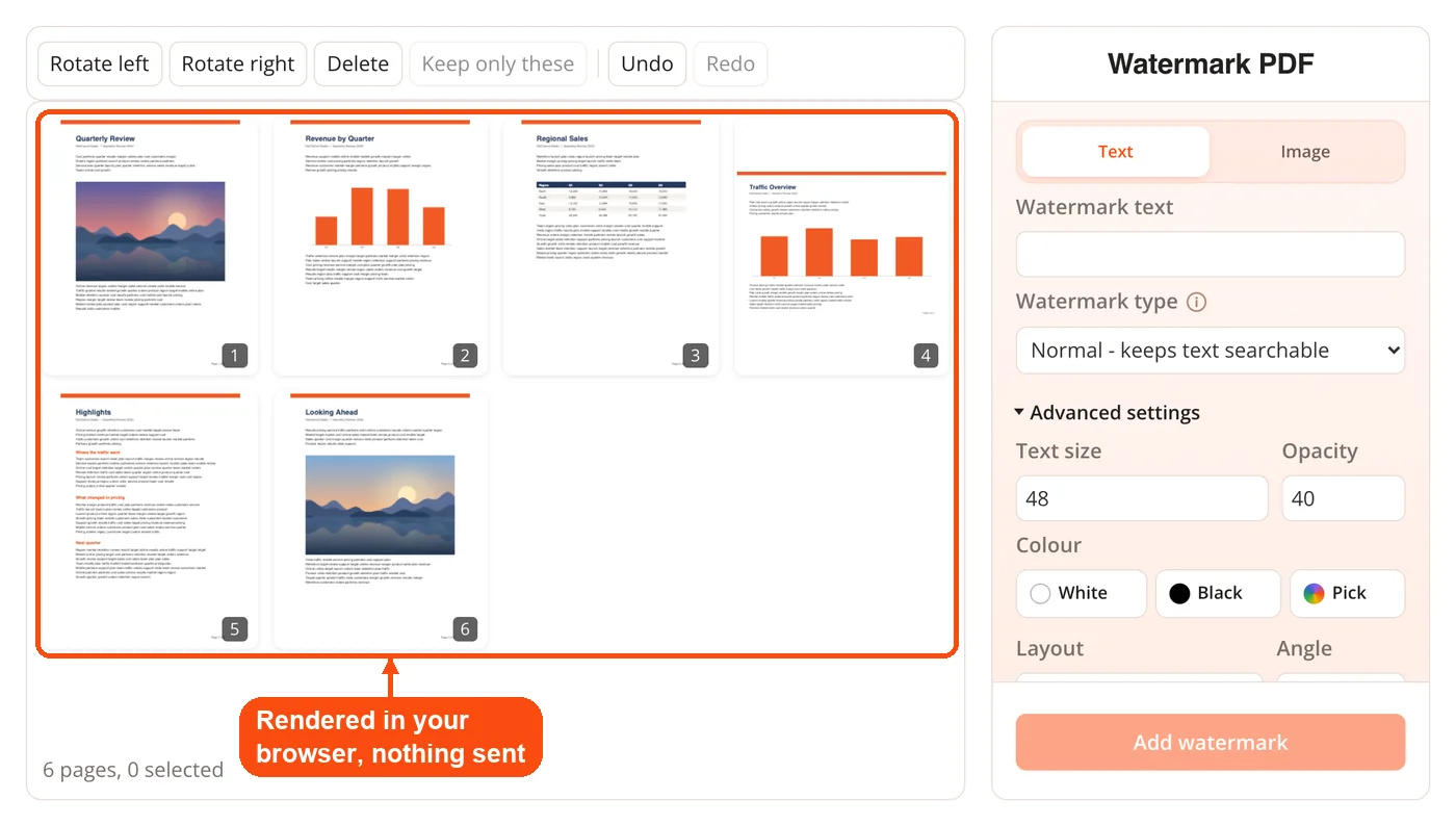 PDF pages shown with a live preview
