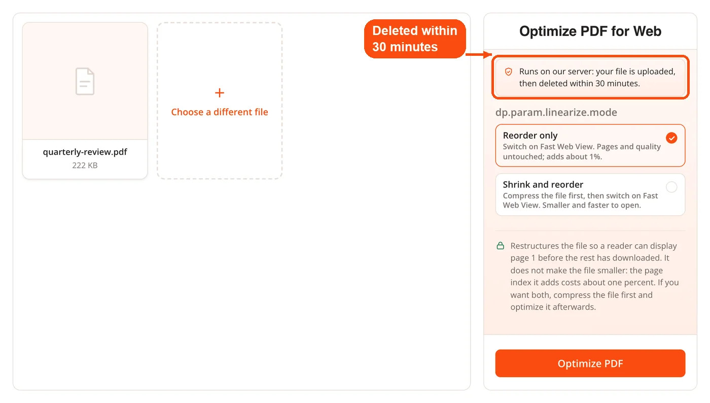 PDF added for web optimization